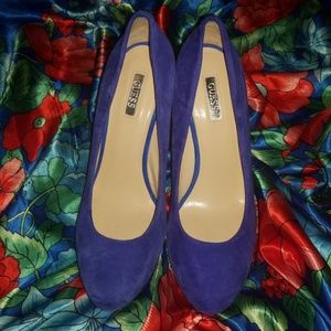 Blue Chunky Heels